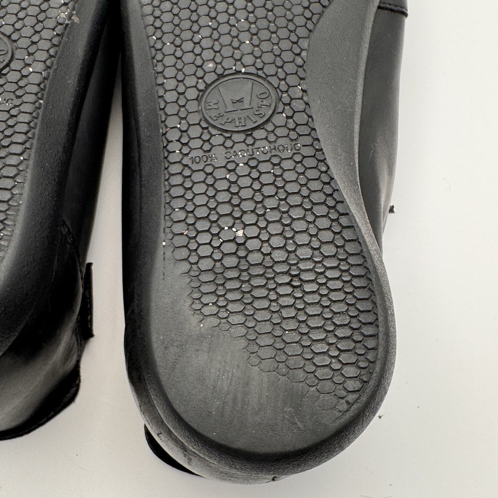 Mephisto Cool Air Jet Black Leather Walking Shoes Size 8.5 US - Picture 6 of 6